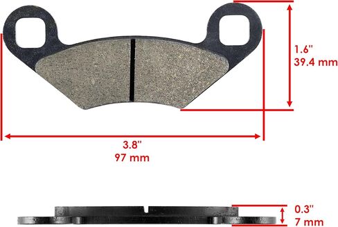 Caltric Front and Rear Brake Pads Compatible with Polaris Sportsman 450 HO EFI 2016 2017 2018 2019 2020 in Saudi Arabia