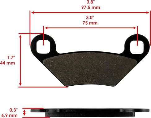 Caltric Front and Rear Brake Pads Compatible with Polaris Sportsman 450 HO EFI 2016 2017 2018 2019 2020 in Saudi Arabia