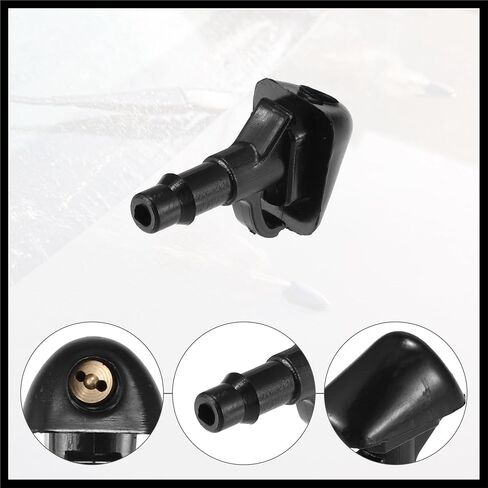 Windshield Wiper Washer Nozzle Spray Jet Fit for Nissan Frontier 2006-2013 - Pack of 2 Black Durable Material in Saudi Arabia