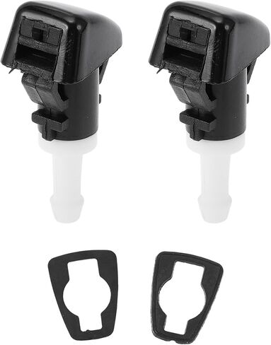 No.5303834AB/68024312AB Windshield Washer Nozzle for Jeep Patriot 2008-2013 / Front Windshield Spray Nozzles Wiper Spray Washer Jet/Durable/ABS / 2 Pcs Black White in Saudi Arabia