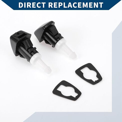 No.5303834AB/68024312AB Windshield Washer Nozzle for Jeep Patriot 2008-2013 / Front Windshield Spray Nozzles Wiper Spray Washer Jet/Durable/ABS / 2 Pcs Black White in Saudi Arabia