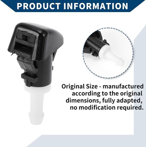 No.5303834AB/68024312AB Windshield Washer Nozzle for Jeep Patriot 2008-2013 / Front Windshield Spray Nozzles Wiper Spray Washer Jet/Durable/ABS / 2 Pcs Black White in Saudi Arabia