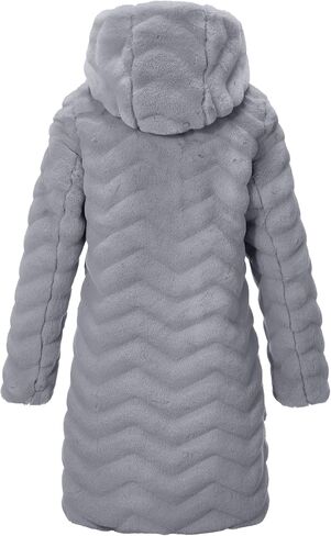 Bellivera Womens Leopard Print Fleece Coat, Spring and Winter Fashion Fuzzy Jacket Faux Fur Fluffy Cardigan Overcoat in Kuwait
