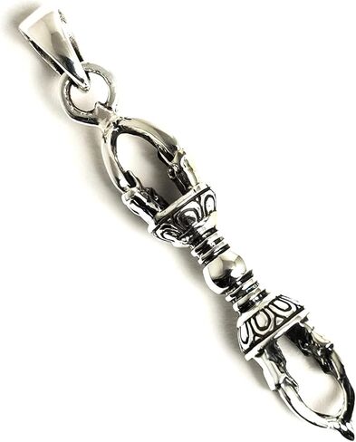COSUMOSU Tibetan Vajra Dorje 1.85inch 925 Sterling Silver long Amulet Pendant in Saudi Arabia