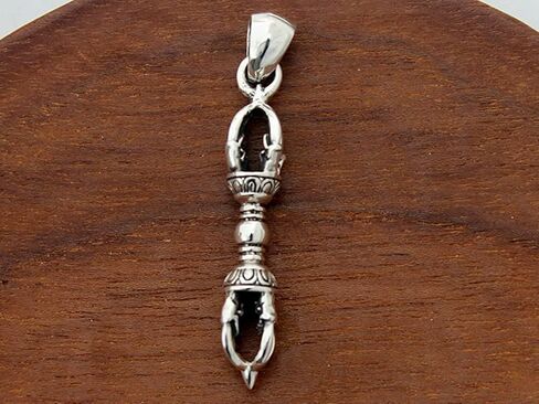 COSUMOSU Tibetan Vajra Dorje 1.85inch 925 Sterling Silver long Amulet Pendant in Saudi Arabia