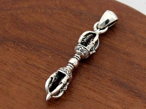 COSUMOSU Tibetan Vajra Dorje 1.85inch 925 Sterling Silver long Amulet Pendant in Saudi Arabia