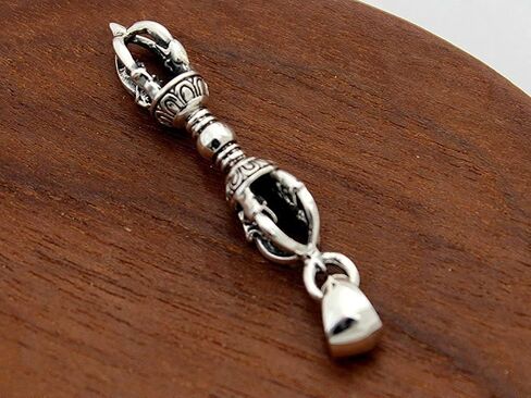 COSUMOSU Tibetan Vajra Dorje 1.85inch 925 Sterling Silver long Amulet Pendant in Saudi Arabia