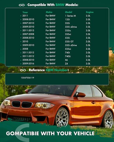 جسم خانق SCITOO 13547556119 صمام خانق للسيارات مناسب لعام 2011 لسيارات BMW لسلسلة 1 M | 2008-2010 لسيارات بي ام دبليو 135i | 2007-2010 لسيارات بي ام دبليو 335i | 2009-2010 لسيارة BMW 335i xDrive in Saudi Arabia