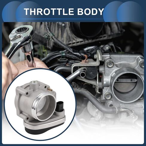 مجموعة جسم الخانق، مشغل جسم الخانق 66 مم رقم 13547502444 لسيارة BMW 325Ci 325i 325xi 525i 2001-2005 لسيارة BMW X3 04-05 سبائك الألومنيوم باللون الأسود، قطعة واحدة in Saudi Arabia