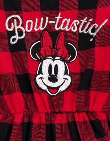 Disney Minnie Mouse Girls Flannel Dress Toddler to Big Kid Sizes (2T - 12) in Saudi Arabia