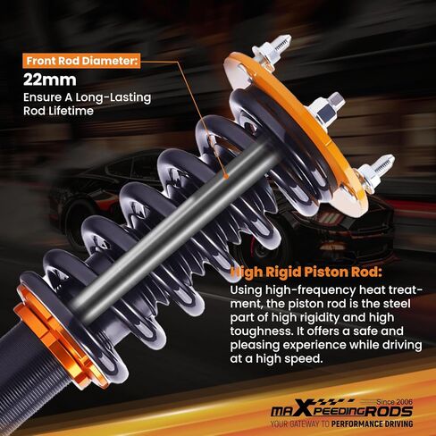 maXpeedingrods Coilovers for Lexus LS400 XF10 1990-1994, for Toyota Celsior 1990-1994, Height Adjustable Coilovers Suspension Kit, Preset Damping Shock Absorber Struts, Lowering Kits by 1-3" Gold in Saudi Arabia