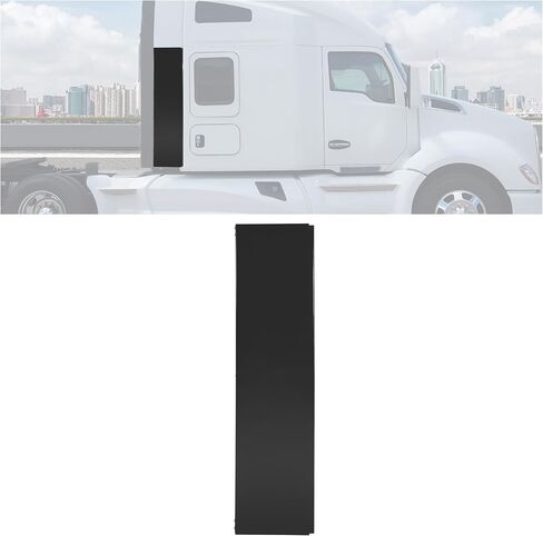 HECASA Cab Cabin Lower Fairing Extension Compatible with 2013-2022 Kenworth T680, Behind Cab Sleeper Fairing Cabin Wind Air Fairing Black Steel Left/Right Side in Saudi Arabia