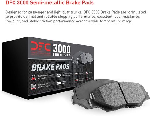 Dynamic Friction Company 3000 Semi-Metallic Brake Pads 1311-0422-00-Front Set in Saudi Arabia