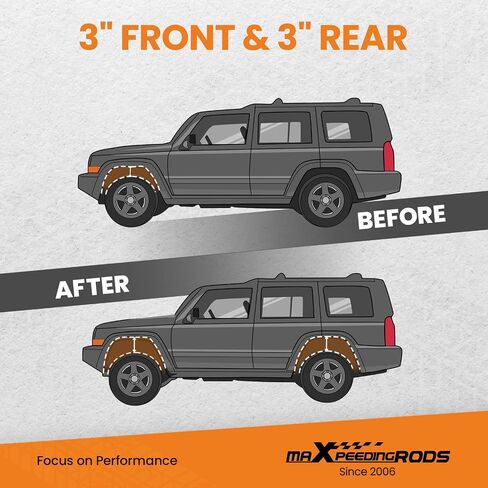 maXpeedingrods 3" Lift Kit for Subaru Forester 1998-2008 Impreza 2002-2007, Legacy Outback for Saab 92-X Strut Spacer Kit, Gray in Saudi Arabia