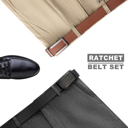 Leather Ratchet Belt Men - Mens Belts Casual Accessories for Every Occasion (35mm) in Saudi Arabia
