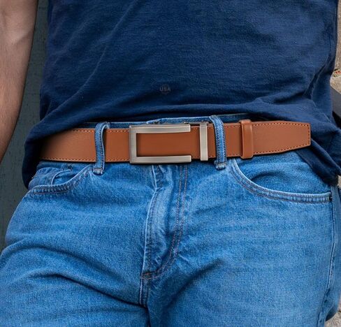 Leather Ratchet Belt Men - Mens Belts Casual Accessories for Every Occasion (35mm) in Saudi Arabia