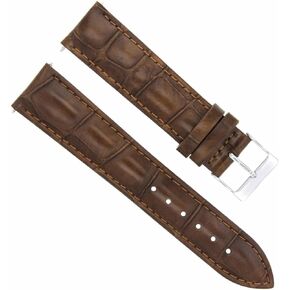 Ewatchparts 22mm Genuine Leather Watch Band Strap Compatible With Guess Watch Light Brown in Saudi Arabia