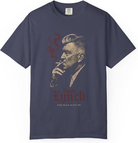 تي شيرت David Lynch - تي شيرت برسومات Fire Walk with Me - قميص Twin Peaks Surreal Film - قميص فيلم عبادة للجنسين - قطن ناعم in Kuwait