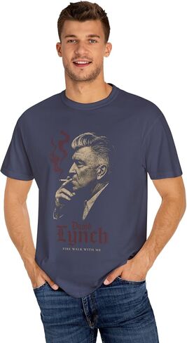 تي شيرت David Lynch - تي شيرت برسومات Fire Walk with Me - قميص Twin Peaks Surreal Film - قميص فيلم عبادة للجنسين - قطن ناعم in Kuwait