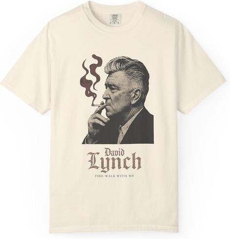 تي شيرت David Lynch - تي شيرت برسومات Fire Walk with Me - قميص Twin Peaks Surreal Film - قميص فيلم عبادة للجنسين - قطن ناعم in Kuwait
