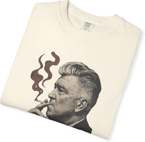 تي شيرت David Lynch - تي شيرت برسومات Fire Walk with Me - قميص Twin Peaks Surreal Film - قميص فيلم عبادة للجنسين - قطن ناعم in Kuwait