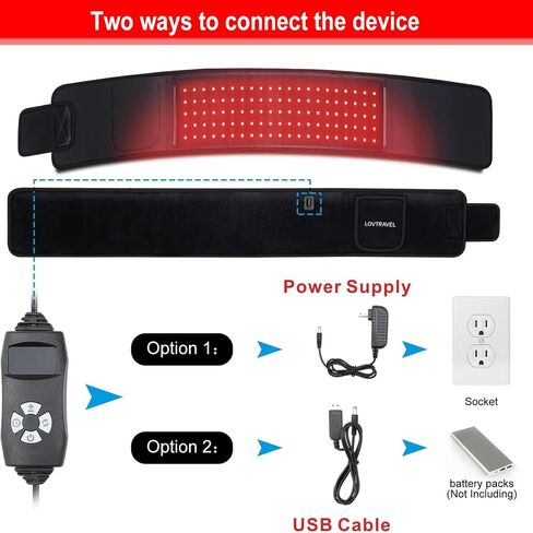Red Light Therapy Pad Wearable 660nm & 850nm Infrared Light Therapy Mat Devices 31.5" x 11.8" Large Wrap Belt for Body Back Shoulders Waist Joint Muscle Pain Relief in Saudi Arabia