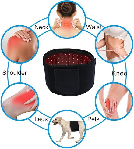 Red Light Therapy Pad Wearable 660nm & 850nm Infrared Light Therapy Mat Devices 31.5" x 11.8" Large Wrap Belt for Body Back Shoulders Waist Joint Muscle Pain Relief in Saudi Arabia