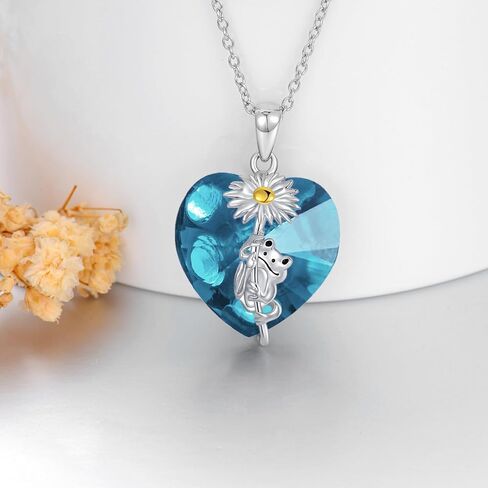 Frog Necklace with Birthstone Crystal in 925 Sterling Silver Frog Pendant Jewlery for Women Daughter in Saudi Arabia