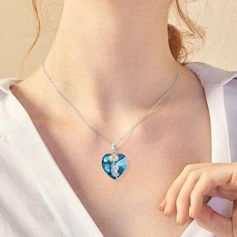Frog Necklace with Birthstone Crystal in 925 Sterling Silver Frog Pendant Jewlery for Women Daughter in Saudi Arabia