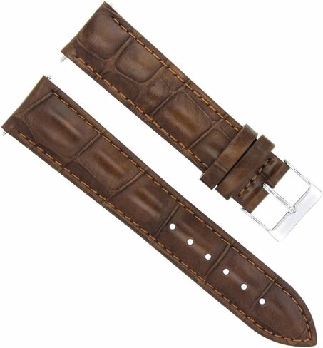 Ewatchparts 22mm Genuine Leather Watch Band Strap Compatible With Guess Watch Light Brown in Saudi Arabia