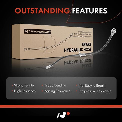 خرطوم هيدروليكي لفرامل السائق الأمامي A-Premium متوافق مع موديلات مختارة من Acura وHonda - Civic 2012-2015، ILX 2013-2021 - استبدال # 01465TR0A00 in Saudi Arabia