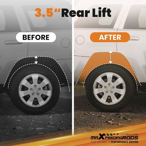 maXpeedingrods 3.5" Rear Coil Spring Leveling Kit for Jeep TJ Wrangler, Rubicon and Unlimited 1997-2006 in Saudi Arabia