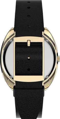 Timex Q Men's 1972 Reissue 43mm Watch – Gold-Tone Case Burgundy Dial with Black Leather Strap in Saudi Arabia