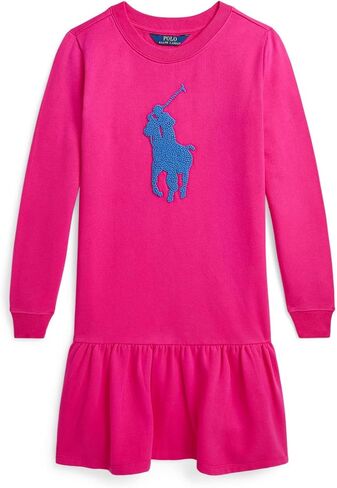 فستان POLO RALPH LAUREN للفتيات بعقدة فرنسية من الصوف (للأطفال الكبار) in Saudi Arabia