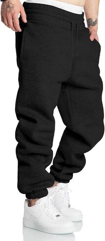 A WATERWANG Men's Sweatpants Casual Cotton Tapered Joggers Athletic Sweat Pants for Men Workout Running with Pockets in Kuwait