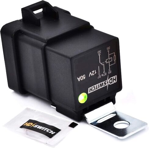ترقية HD Switch 12V 50 أمبير، مرحل مقاوم للماء يستبدل John Deere Hella X130R X465 X475 X485 X495 X575 X585 X595 X720 X724 X728 X729 X740 X744 X748 X749 X950R مع ضوء LED وشحم عازل مجاني in Saudi Arabia