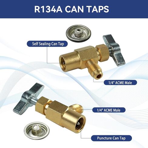 BACOENG HVAC Gauges with Hoses Set for R134A R410A R404A and R22, AC Gauges with Anti-Shock Pressure Gauge Works on Car Freon Charging and Air Conditioning, with Couplers & Adapter, Black Case in Kuwait