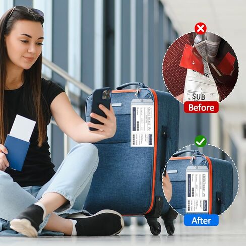 علامات الأمتعة لسفن الرحلات البحرية، 4 قطع من علامات الأمتعة للرحلات البحرية، أساسيات سفينة الرحلات البحرية الواضحة مع حلقات فولاذية، علامة الرحلات البحرية للأمتعة، علامات إلكترونية مناسبة للسفر مقاومة للماء in Kuwait