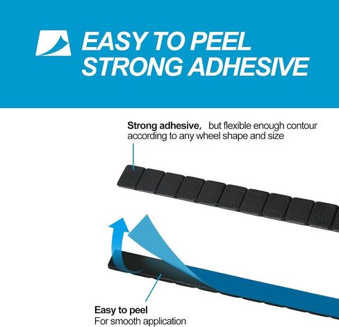 1 Box Black 1/4 Oz Adhesive Stick On Wheel Weights，52 Strip Box, Low Profile, Easy Peel Type for Cars, Trucks, SUVs, Motorcycles（624Pcs） in Saudi Arabia