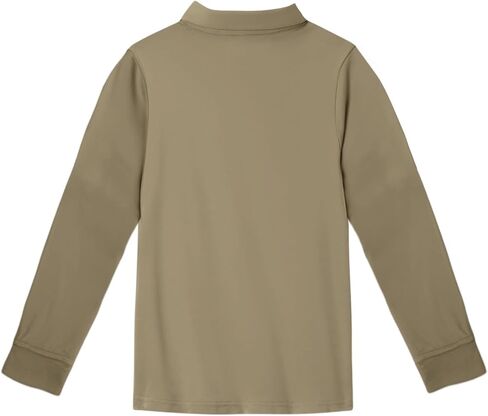 قمصان بولو للفتيات بأكمام طويلة زي مدرسي كلاسيكي بلون سادة، قمصان كاجوال ناعمة للأطفال in Kuwait