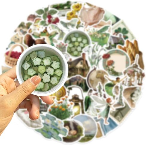 50 PC Sugar Skull Vinyl Stickers Pack, Laptop Skull Decals Decorations for Water Bottle Luggage Computer Skateboard Guitar Motorcycle Bike Nature Stickers Teens Girls Kids Adults in Kuwait