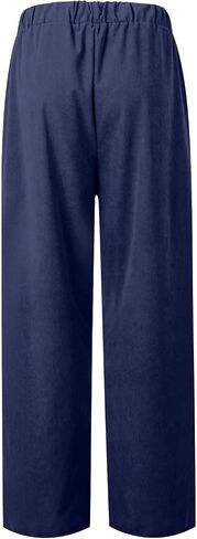 Pants for Women Petite Length High Waist Vintage Corduroy Pants Straight Leg Tapered Cozy Trousers Pull On Pant in Saudi Arabia