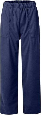Pants for Women Petite Length High Waist Vintage Corduroy Pants Straight Leg Tapered Cozy Trousers Pull On Pant in Saudi Arabia