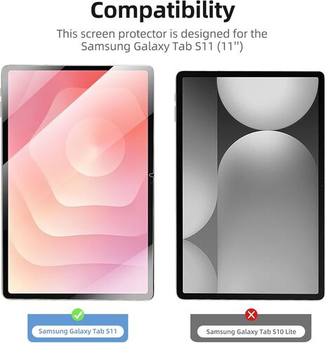 NEW'C [2 Pack Designed for Samsung Galaxy Tab A9 8.7 Inch Screen Protector Tempered Glass, Bubble Free, Ultra Resistant in Kuwait