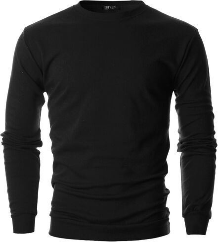GIVON Men's Slim Fit Lightweight Long Sleeve Crewneck Sweatshirt Casual Pullover in Saudi Arabia