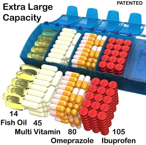 4Thought Med Manager Weekly, Extra Large Pill Organizer, XXL, 7 Day in Saudi Arabia