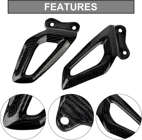 PSLER Motorcycle Foot Peg Heel Guards Rearset Protector for S1000RR S1000RRH 2019-2024(Carbon) in Saudi Arabia
