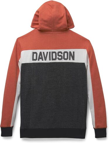 Harley-Davidson Men's Traditional Zip-Up Hoodie, Orange - 96498-22VM in Saudi Arabia