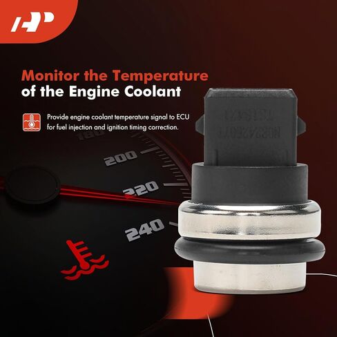 مستشعر درجة حرارة سائل تبريد المحرك A-Premium متوافق مع Volkswagen Passat 2001-2005، Beetle 1998-1999، GTI 2006-2007، Rabbit 2006-2007، 1.8L 1.9L 2.0L 2.5L 2.8L 4.0L in Saudi Arabia