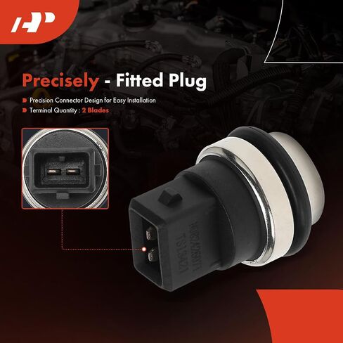 مستشعر درجة حرارة سائل تبريد المحرك A-Premium متوافق مع Volkswagen Passat 2001-2005، Beetle 1998-1999، GTI 2006-2007، Rabbit 2006-2007، 1.8L 1.9L 2.0L 2.5L 2.8L 4.0L in Saudi Arabia
